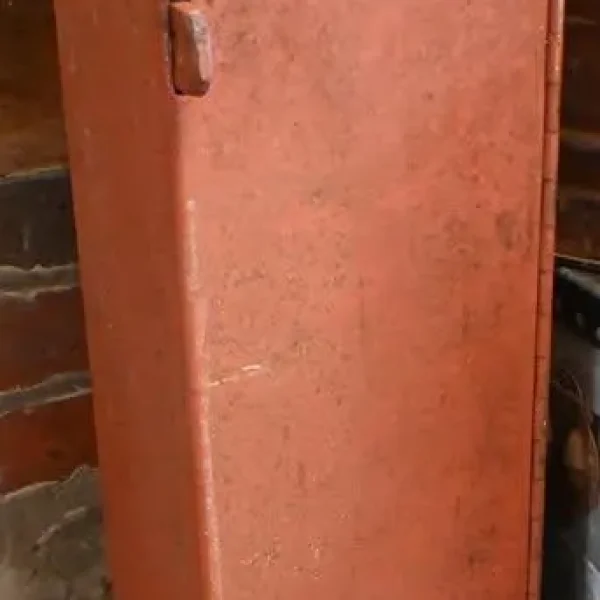 Vintage Metal Gun Cabinet with Two Padlocks