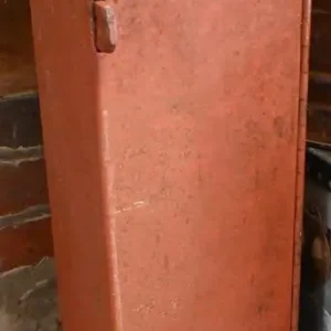Vintage Metal Gun Cabinet with Two Padlocks