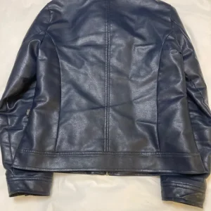 Navy leather jacket - Image 3