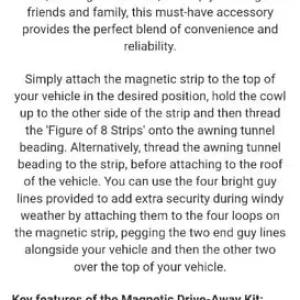 Magnetic drive away awning rail kit - Image 3
