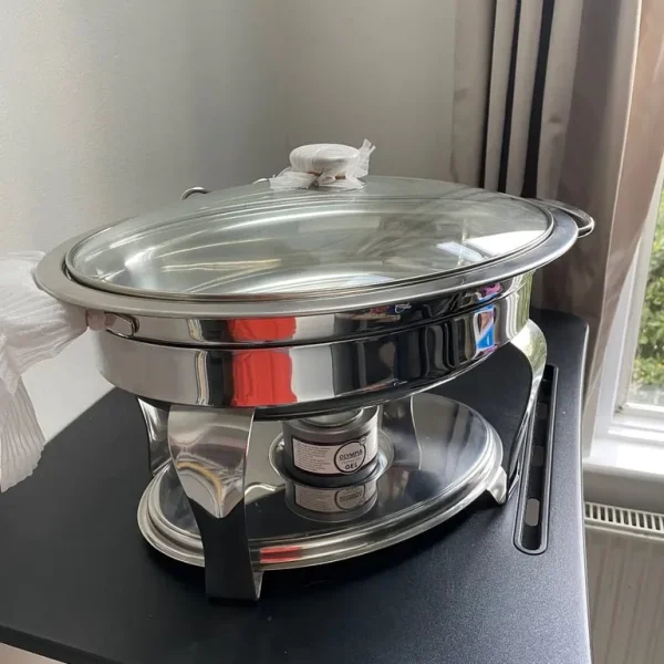 Proline Oval Chafing Dish with 12 Pots of Fuel