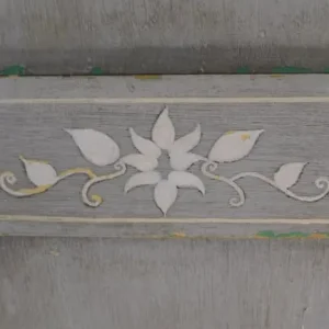 Shabby Chic Art Deco Wardrobe with Hand-Painted Flowers - Image 2