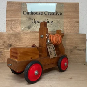 Model wooden fire truck