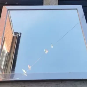 45 cm square chrome effect mirror