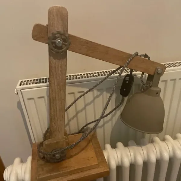 Oak Dowel desk or wall lamp