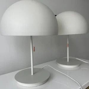 Colett muted grey table lamps - pair - Image 3
