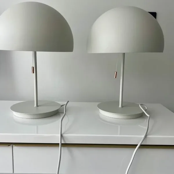 Colett muted grey table lamps - pair