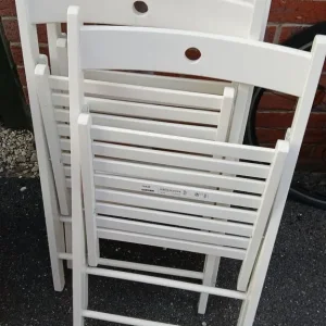 Set of 3 IKEA white chairs