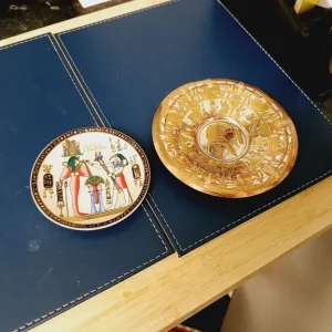 Pair of decorative Egyptian trinket plates - Image 2