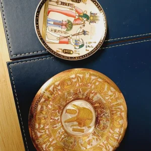 Pair of decorative Egyptian trinket plates