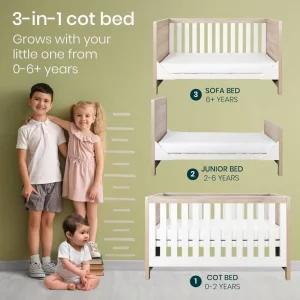 Tutti Bambini Modena Baby Cot Bed – 3-in-1 Wooden Crib, Toddler & Day Bed - Image 5