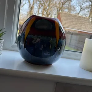 Genuine hand painted Poole Purse Vase - Image 4