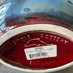 Genuine hand painted Poole Purse Vase - Image 5