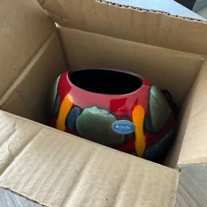 Genuine hand painted Poole Purse Vase - Image 6