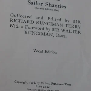 THE SHANTY BOOK 6240 PART TWO – SAILOR SHANTIES CURWEN EDITION 1922 - Image 2