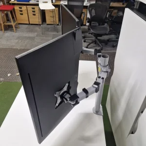 Dual Dell 27 inch HDMI monitors with dual arm stand - Image 6