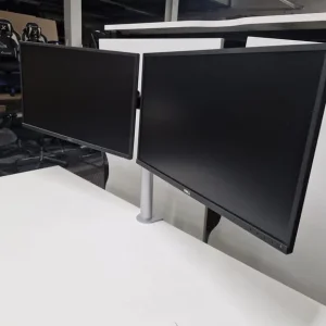 Dual Dell 27 inch HDMI monitors with dual arm stand - Image 7