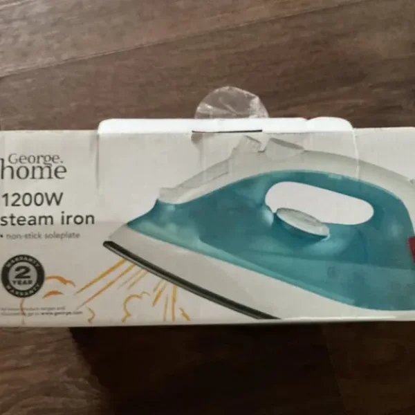 George Home 1200W Steam Iron – Non-Stick Soleplate