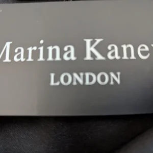 BLACK DRESS BY MARINA KANEVA LONDON