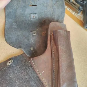 Vintage French Military MAC Model 1950 Pistol Leather Holster - Image 2