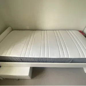 Single bedframe, Hovag mattress, and storage unit - Image 2