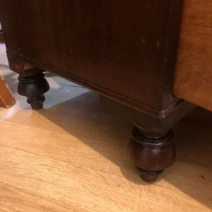 Antique Exotic Mahogany Chest of Drawers with Original Handles - Image 6