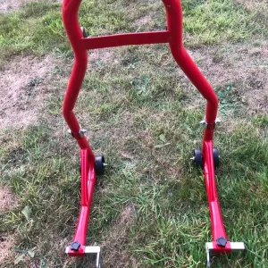 Universal rear standard fork motorcycle wheel stand