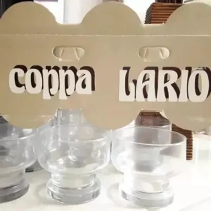 CASH COLLECT ONLY BNO Coppa Lario Retro Vintage Glass Sundae Dishes x 6 - Image 2