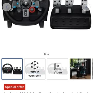 PS5 PS4 PC Steering Wheel and Pedals - Image 3