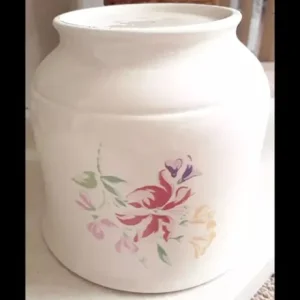 Cream Floral Ceramic Jardiniere Pot H121mm x D/W145mm - Image 5