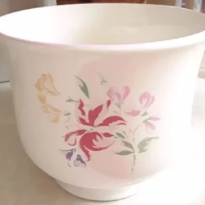Cream Floral Ceramic Jardiniere Pot H121mm x D/W145mm