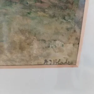 Framed watercolour by AJ Blades - Image 2