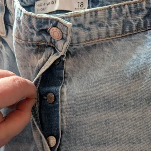 Womens High Waist Denim Shorts Size 18