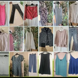 Old clothes 8-10, some new, coats, jeans, dresses, tops