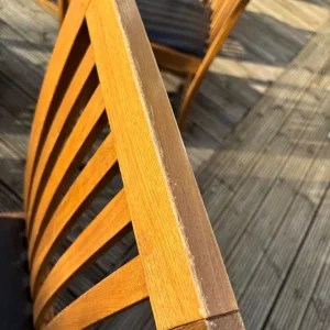 4 Solid Oak Dining Chairs - Image 8