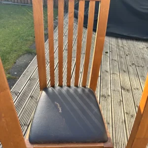 4 Solid Oak Dining Chairs