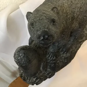 Vintage Beaver soap stone sculpture by Wolf Originals - Image 2
