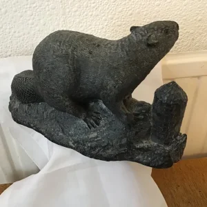 Vintage Beaver soap stone sculpture by Wolf Originals - Image 4