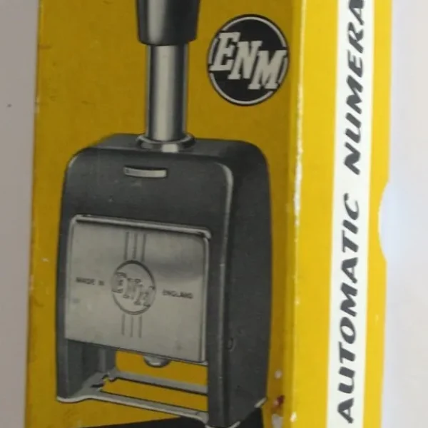 Unused Vintage 1960s ENM Automatic Numerator Model 4513 in original box