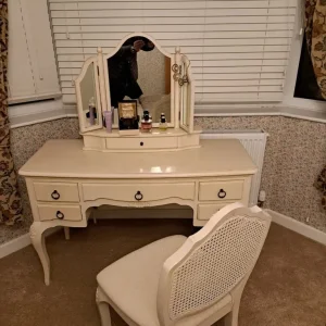 Cream John Lewis dressing table with chair - Image 4