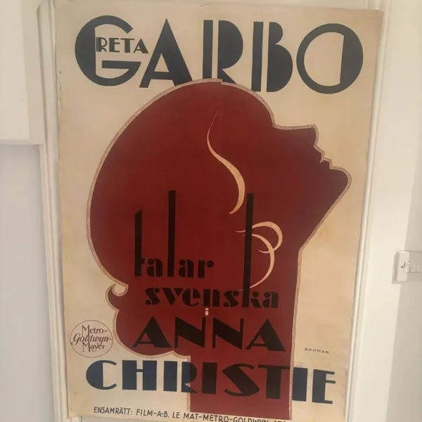 Vintage Swedish movie poster Anna Christie 1930