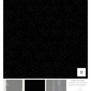 10x black sparkle pvc bathroom and kitchen panels - Image 2