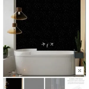 10x black sparkle pvc bathroom and kitchen panels