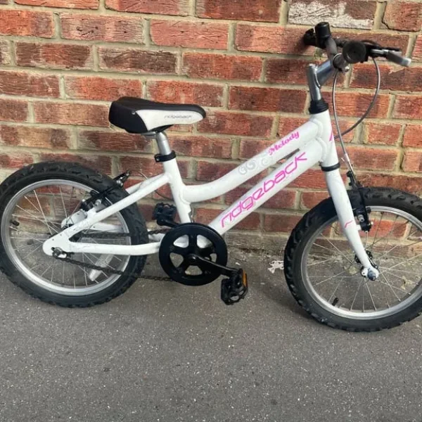 Ridgeback Melody kid bicycle white with lights 16inch wheels