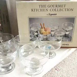 GOURMET KITCHEN ICE CREAM SUNDAE DISHES x 5
