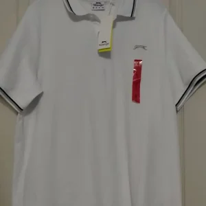 Slazenger Polo T-shirts Size XL Blue and White - Image 2