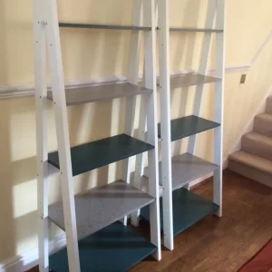 One remaining ladder bookcase with geometric shelves - Image 2