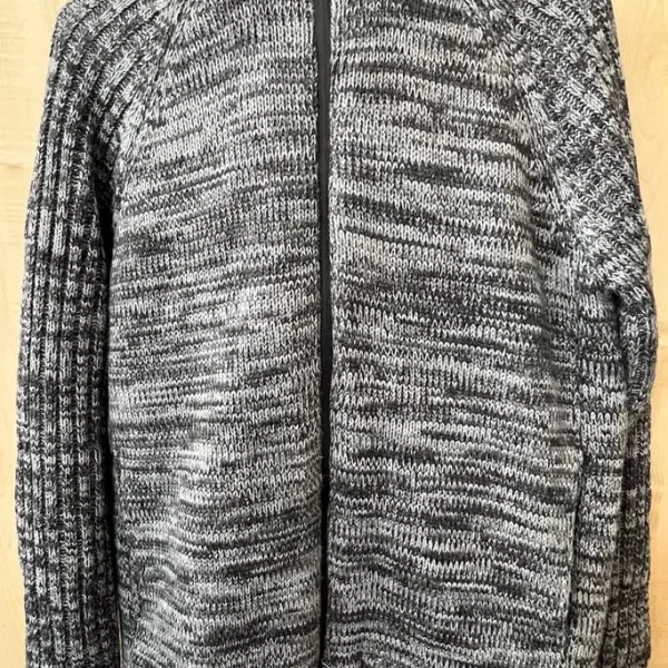 Men’s Grey Fleeced Hooded Jacket Size Small