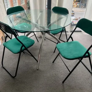 Glass dining table