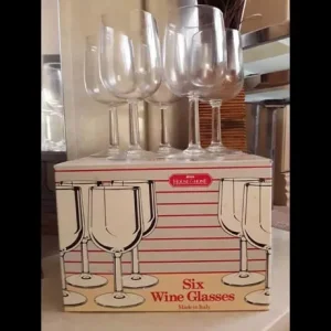 Five Vintage BHS Wine Glasses – Made in Italy